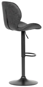 Autronic - Židle barová, černá COWBOY látka, černá podnož - AUB-431 BK3 AKCE