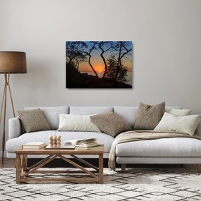 Sklenený obraz západu slnka (70x50 cm)