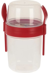 EH Miska na šalát s príborom, 1100 ml, plast, mix farieb