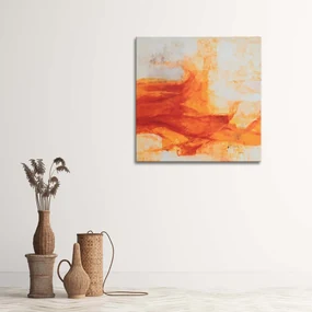 Gario Obraz na plátne Oranžový akvarelový vzor Rozmery: 60 x 60 cm
