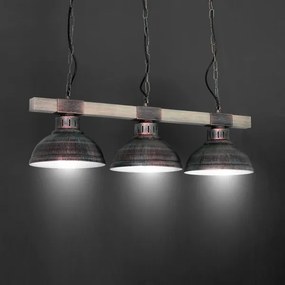 Luster na reťazi HAKON 3xE27/60W/230V patina