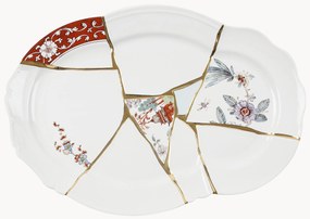 Porcelánový servírovací tanier Kintsugi