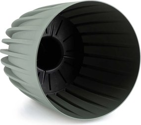 Květináč STRIPPED 25x30 cm šedozelený