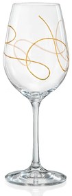 Crystalex poháre na biele víno Viola String Zlatý pantograf 350 ml 2 KS