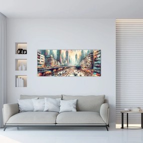 Obraz - Život veľkomesta (120x50 cm)