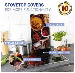 Súprava 2 sklenených krytov na sporák Wenko Spice