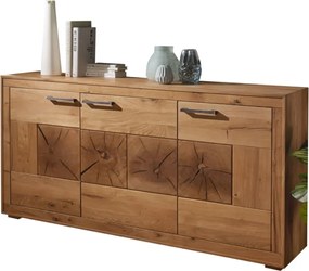 Veľká drevená komoda s 3 dvierkami, 171x40x85 cm