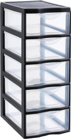 SUNDIS Úložný box s 5 vyššími zásuvkami, antracit, OFFICEMIX