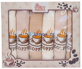 Coffee darčekový set - vaflové utierky 6ks