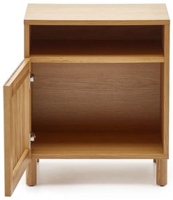 Nočný stolík v dekore duba v prírodnej farbe Beyla – Kave Home
