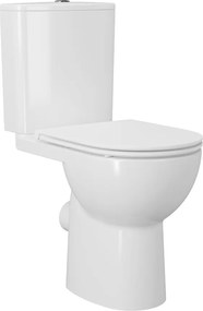 Sapho Sapho, SANIVEX kombi WC, zvyšené sedenie, Rimless, spodný/zadný odpad, biela, PC108WR