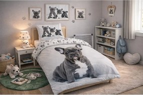 Jerry Fabrics Povlečení fototisk Bulldog 140x200 70x90