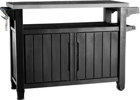 Keter Multifunkčný záhradný grilovací stolík UNITY XL 207 l grafit, 134 x 52 x 90 cm