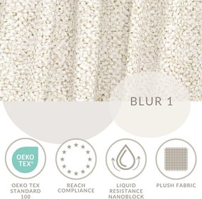 Krémovobiela čalúnená dvojlôžková posteľ s úložným priestorom s roštom 140x200 cm Maumere – Maison de Rêve