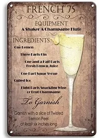 Ceduľa Drink French 75