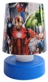 LED detská nočná lampička AVENGERS 11 cm modrá