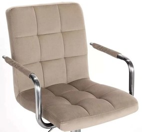 LuxuryForm DESIGN Stolička VERONA VELUR na zlatom kríži - latte