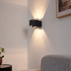Moderná nástenná lampa čierna 2-svetlá - Transfer Double