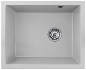 Gamma Decor 5040, 1-komorový granitový drez 560x460x180 mm, biela, GMA-ZLE000082