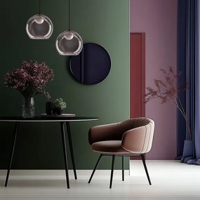 Luster na lanku BRIN 1xG9/15W/230V dymovo čierny