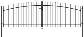Dvojkrídlová ozdobná brána s hrotmi 400x175 cm