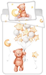 Jerry Fabrics Obliečky do postieľky 100x135 + 40x60 cm - Medvedík "Cute" baby