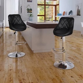 Barové stoličky 2 ks čierne umelá koža 240467