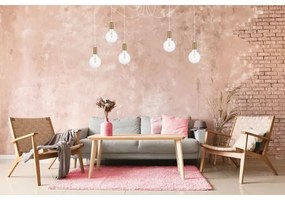 Luster na lanku MIROS 5xE27/60W/230V pavúk biela/zlatá