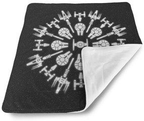 Sablio Deka pre bábätko Star Wars Vesmírne lode - 90x120 cm