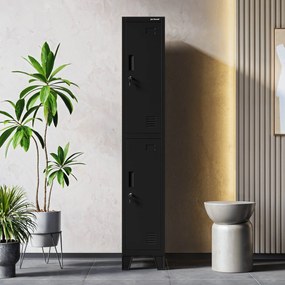 Šatníková skriňa pre zamestnancov čierna BARTEK 1 Plus 292 x 1720 x 450 mm