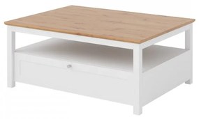 Konferenčný stolík Fritz 1SZ (biela + dub lefkas). Vlastná spoľahlivá doprava až k Vám domov. 1122170