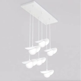 Závesné svietidlo na lanku RITUAL 6xG9/8W/230V, biela