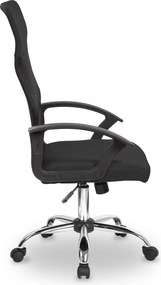 ModernHome Kancelárska otočná stolička so sieťovaným operadlom čierna