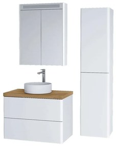 Mereo, Siena, kúpeľňová skrinka 155 cm vysoká, L/P, biela , antracit , čierna , multicolor - RAL lesk/mat, MER-CN414LP