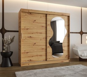 Šatníková skriňa 200 cm Ulta (dub artisan). Akcia -19%. Vlastná spoľahlivá doprava až k Vám domov. 1126328