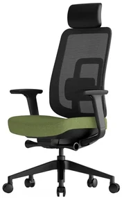 Kancelárska ergonomická stolička K42 — sieť, látka, čierna / viac farieb Zelená