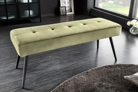 Lavica Boutique 100cm olivovozelený zamat