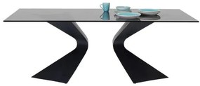 Gloria jedálenský stôl 200x100 cm čierny sklo