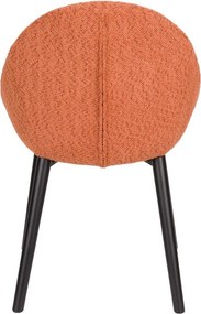 Oranžové čalúnené jedálenské kreslo Fenna – Dutchbone