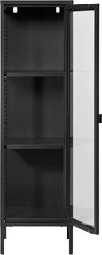Čierna kovová vitrína 40x140 cm Brisbane – House Nordic