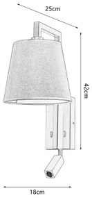 Brilagi - LED Nástenná lampa RAYA 1xE14/40W/230V + LED/3W čierna