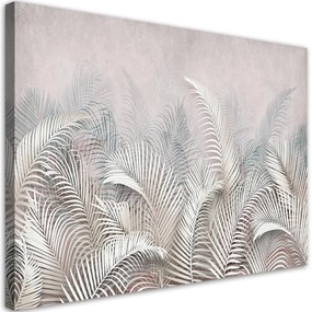 Obraz na plátně, 3D palmové listy - 120x80 cm