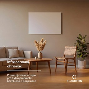 Klarstein Wonderwall 960 Smart, infračervený ohrievač, 80 x 120 cm, 960 W, týždenný časovač, IP24, biely