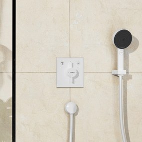 Hansgrohe DuoTurn E, batéria pod omietku pre 2 spotrebiče, biela matná, HAN-75417700