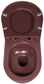 Isvea, INFINITY závesná WC misa, Rimless, 36,5x53cm, červená, 10NF02001-2R