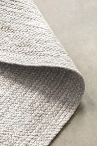 Koberec Hanse Home Jute Braided Rangpur biely kruh