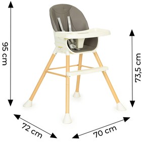 EcoToys Detská stolička na kŕmenie 2v1