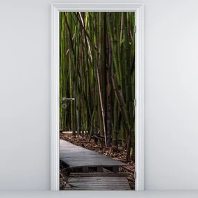 Fototapeta na dvere - Medzi bambusy (95x205cm)
