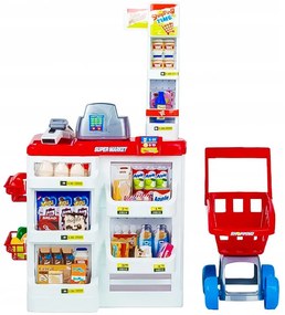 MULTISTORE Veľký obchod s pokladňou Supermarketový stánok pre deti s pokladňou, váhou a skenerom