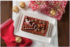 Forma na chlebíček v striebornej farbe Nordic Ware Santa, 1,4 l